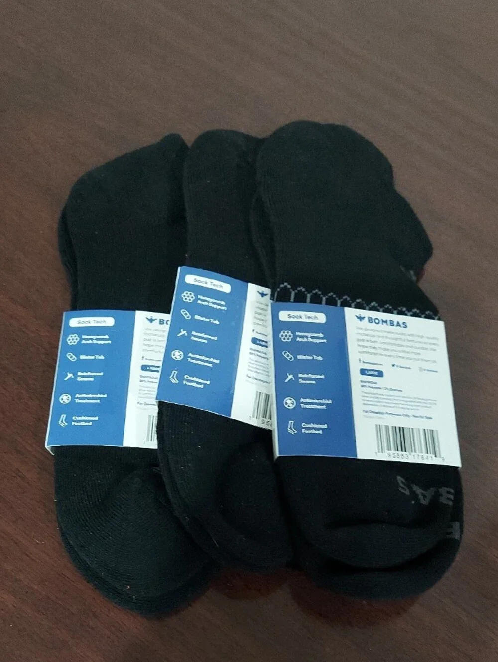 ❤️ Bombas Low-Cut Athletic Socks - Black (3-Pack)
